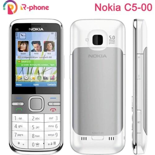 Nokia C5 C5-00 Refurbished Mobile Phone 3G Origina Classic Mobile Cellphone Russian Arabic Hebrew Keyboard Unlocked
