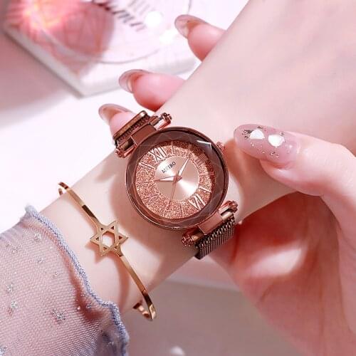 New Fashion Women Watches Mesh Belt Casual Rome Watch Quartz Wristwatch Female Clock