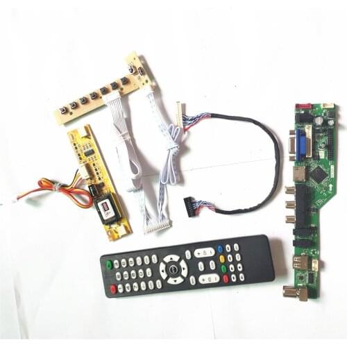 For M185XW01 V5 V8 LCD monitor T.V53 drive board LVDS 2CCFL 30Pin keyboard+Remote+Inverter HDMI-Compatible VGA USB AV RF