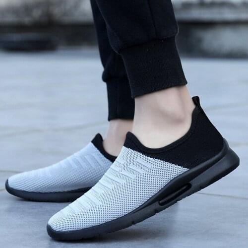 Mens Casual Shoes Men Slip-on Sock Sneakers Breathable Light Leisue Walking Jogging Running Tenis Masculino Adulto2021