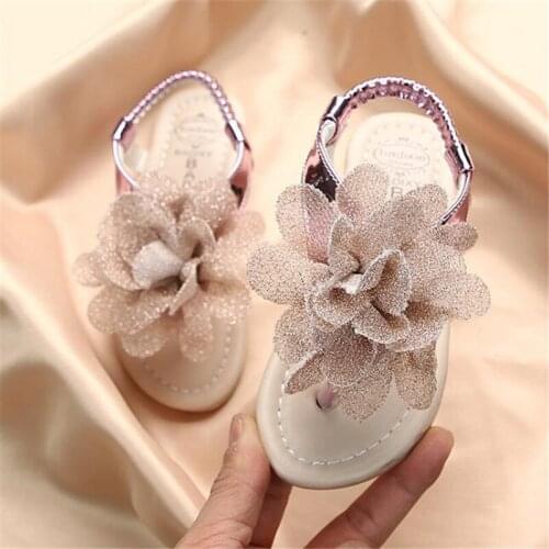 Kids Girls sandals summer new bohemian flowers baby childrens shoes fashion soft sole student sandals and slippers