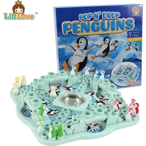 LittLove Family Competition Game POP N'drop Penguins Toys Board Chess Parent-Kid Funny Game Puzzle Education Classic Desk Toys