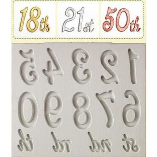 1PC Large Numbers Silicone mold fondant mold cake decorating tools chocolate mold K134