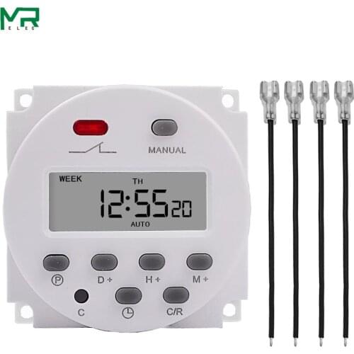Timer CN101A 220V 110V 24V 12V Digital LCD Power Timer Programmable Time Switch Relay 16A CN101