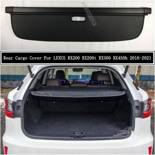 Rear Cargo Cover For LEXUS RX200 RX200t RX300 RX450h 2016-2021 Partition Curtain Screen Shade Trunk Security Shield Accessories
