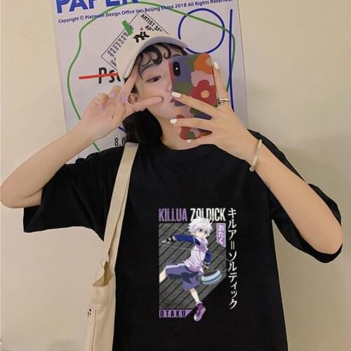 Women Tshirt Kawaii Hunter X Hunter Anime Tshirt Killua Zoldyck Tops Unisex Harajuku Manga Short-sleev Summer Camisetas Mujer