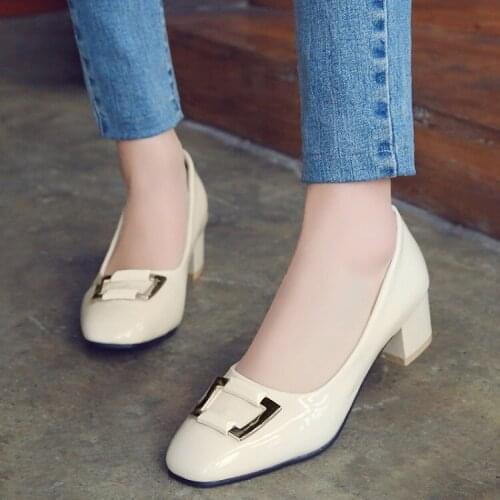 Big Size ladies high heels women shoes woman pumps Magic Sticker with Spike and Rough Heel