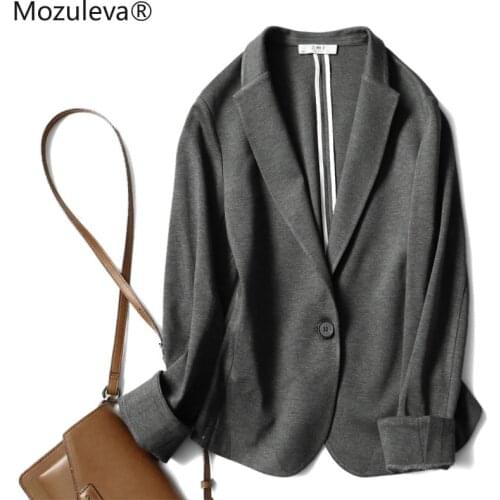 Mozuleva Office Ladies High Quality Blazer Suit Women Autumn Winter Japanese Loose Coat Single-breasted Hand-Stitched Outwear