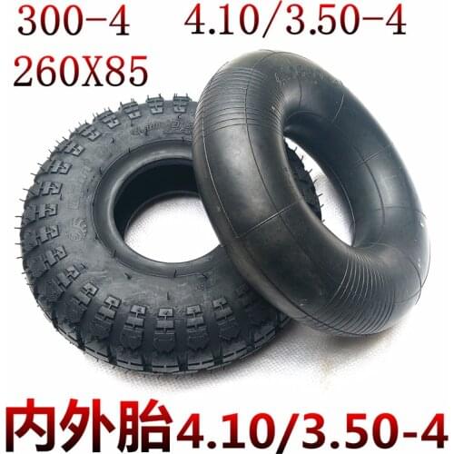 10 Inch Engineering Vehicle Tire 4.10/3.50-4 Inner and Outer Tire 3.00-4 Pneumatic Tire Explosion Proof Solid Tire