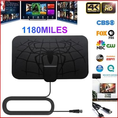 1180 Miles 4K Digital HDTV Indoor TV Antenna with Amplifier Signal Booster TV Radius Surf Fox Antena USB HD TV Antennas Aerial