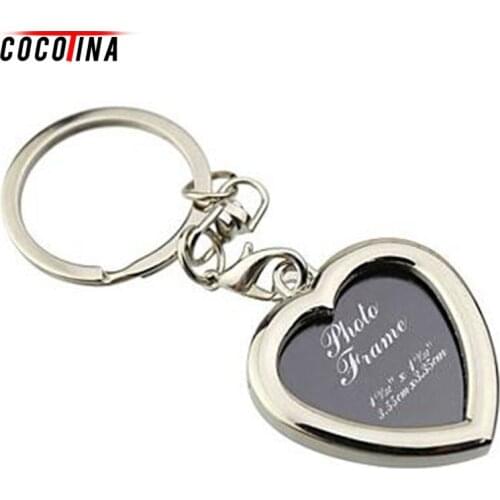 2019 New Fashion Heart Shaped Photo Key Chain Pendant For Friend Keyrings Photos Baby High Family Gifts Keychain Quality Al