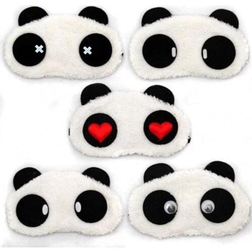 3D Soft Eye Sleep Mask Padded Shade Cover Rest Travel Relax Sleeping Blindfold Cartoon Panda Eye Mask Eyeshade Cute Eyepatch HOT