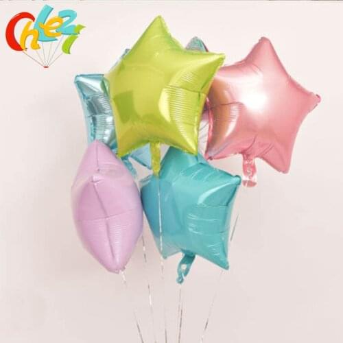 50pcs/lot 18inch five pointed star Balloons Inflatable Foil Balloon Wedding Birthday garden Party Decoration Helium Ball supply