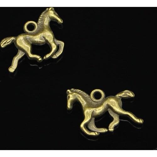 81pcs Antique Bronze Plated running horse Charms Pendant For DIY Necklace Bracelet Jewelry Making DIY Handmade 22*15mm