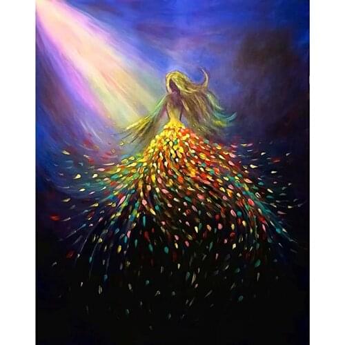 Full Diy square round Diamond Painting Dancing girl Embroidery Cross Stitch unicorn Needlework Christmas gift