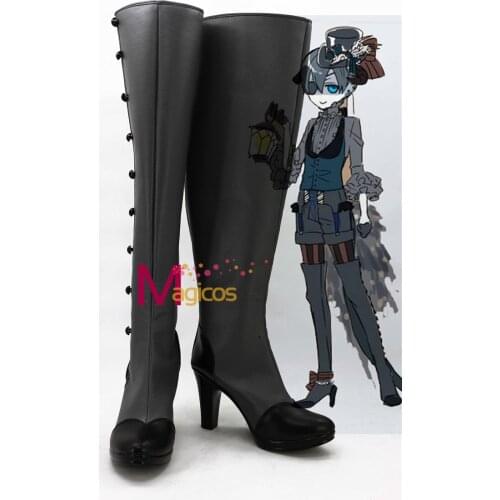 Anime Black Butler Kuroshitsuji Ciel Little Devil Fancy Boots Cosplay Party Shoes Custom-made