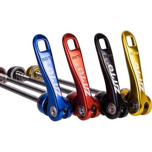 High Quality 2Pcs Quick Release Lever, Anti-Slip Universal Bike Quick Releottom Rods for Mountain Bike, Black/Red/Blue/Yellow