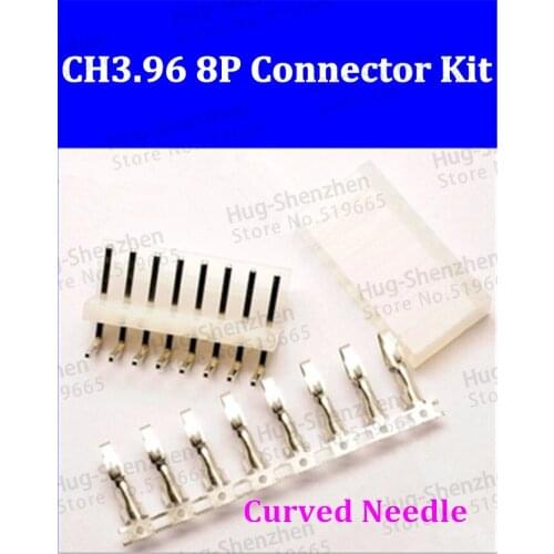 CH3.96 CH3.96-8PIN 8-Pin male and female Connector Spacing 3.96mm (Plug + Curved Seat + terminals pin ) 90 degree
