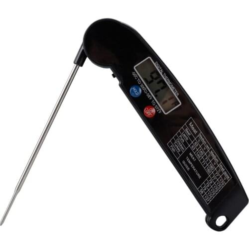 Digital Food Thermometer 11.2cm Ultra-thin Folding Stainless Steel Probe Temperature Tester Barbecue Kitchen Cooking Thermometer