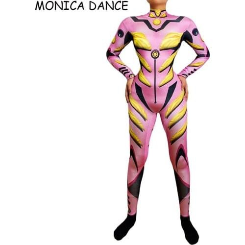 Women Hot Anime Iron Man Robot Cosplay Pole Dance Jumpsuit Dj Nightclub Bithday Outfit Skinny Festival Costume