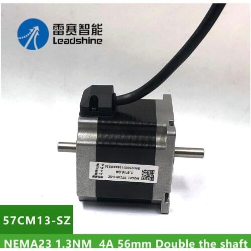 NEMA23 Leadshine 57CM13-SZ 1.3Nm 4A 2 phase Stepper Motor Shaft Diameter 6.35m Double the shaft
