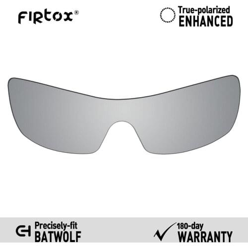 Firtox True UV400 Polarized Lenses Replacement for-Oakley Batwolf OO9101 Sunglasses (Compatiable Lens Only) - Silver Mirror