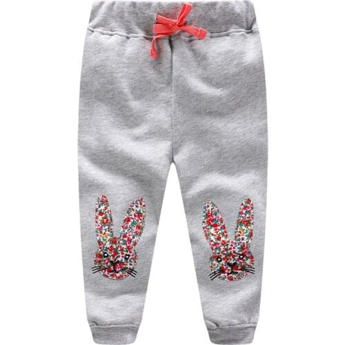 Jumping Meters Flower Rabbit Boys Cotton Pants Children Trousers 2018 Autumn Winter Baby Clothes Sweaterpants Kids Leggings