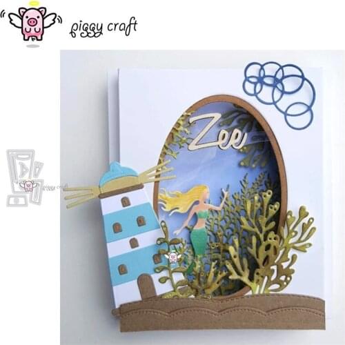 Piggy Craft metal cutting dies cut die mold Lighthouse decoration Scrapbook paper craft knife mould blade punch stencils dies