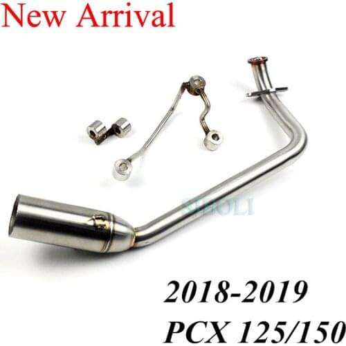 New Arrival PCX125 150 Motorcycle Exhaust Header Pipe Link Pipe Full Systems Without Muffler For Honda PCX125 150 2018 2019 Year