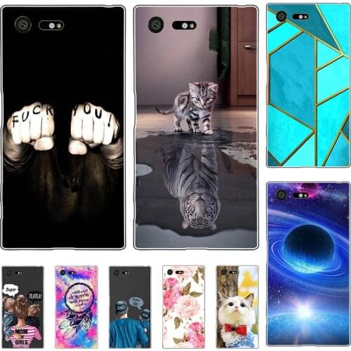 New Silicone Phone Case For Sony Xperia X Compact F5321 XZ1 Compact G8441 G8341 G8342 Case Cartoon Soft TPU Cover Phone Coque