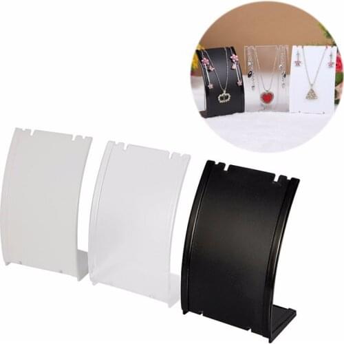Jewelry Shelf Pendant Necklace Chain Earring Bust Neck Plastic Display Stand Holder Showcase Bracket Boutique Storage Organizer