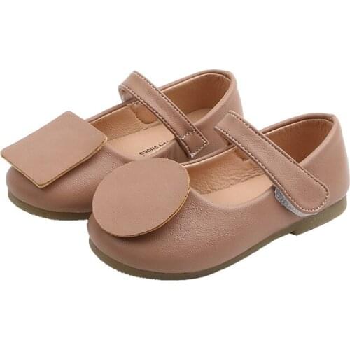 Pink Kids Leather Shoes Girl Princess Single Shoes Black Toddler baby girl shoes For Spring Autumn 1 2 3 4 5 6 7Years old kids