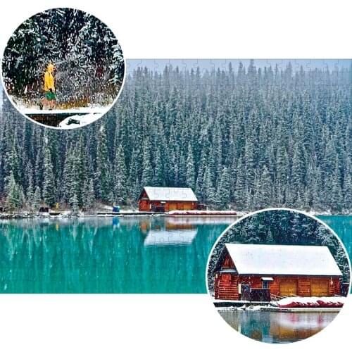 Difficult Wooden Adult Puzzle Toy Holiday Gift Home Decoration Painting Artistic Conception Landscape Home Decoration