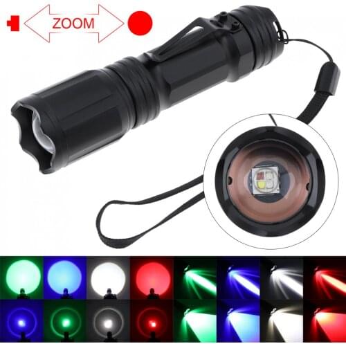 X004 4 Colors LED Flashlight Waterproof Zoomable for Camping / Hiking / Hunting / Fishing / Backpacking