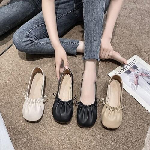 Shoes womens flat shoes casual womens sports shoes soft square toe shallow mouth round soft sole comfortable flat sole shoes