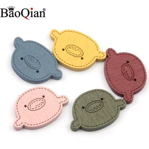 20Pcs Mixed Duck Wood DIY Crafts Unfinished Wooden Embellishments Home Decoration Scrapbooking Ornament 17x25mm