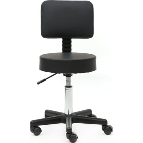 360 Degree Rotation Round Shape Plastic Adjustable Salon Stool Bar Stool Bar Chair with Back