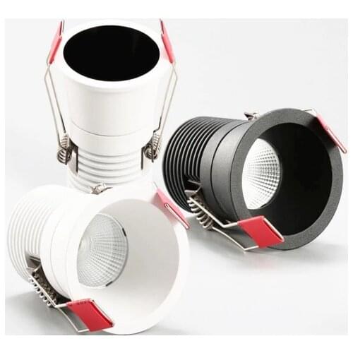 Dimmable Anti Glare COB LED Downlights 5W/7W/10W12W LED Ceiling Spot Lights Warm Cold White Background LED Lamps Indoor Lighting