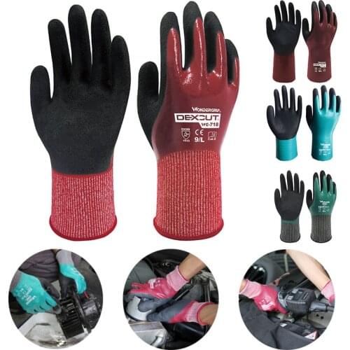 1 Pair Oil Resistant Gloves Nitrile Rubber Abrasion Resistant Glove Antibiotic Water Proof Glove fishing gloves daiwa