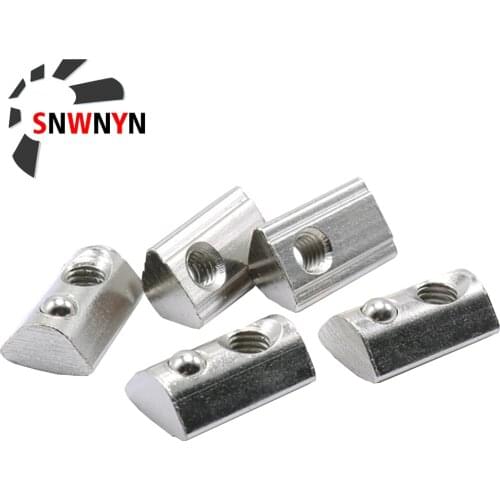 10pcs Nut Aluminum Profile 2020 Rivet Nut Tool Decor Wood Furniture Axk T Spring Nuts EU Standard 20/30/40/45 Series M3 M4 M5 M6