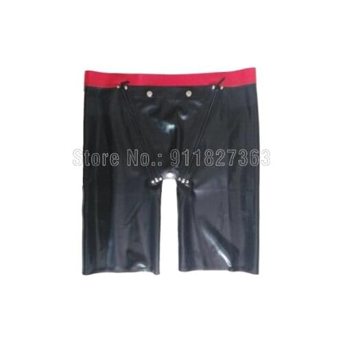 100% Latex Hot shorts with snap and zipper w hole fetish under pants customization sexy natural handmade