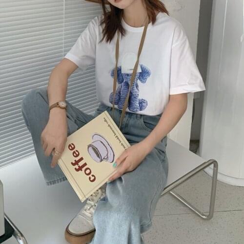 2021 Summer Womens Short-Sleeved T-Shirt Street Cute Emo Korean Fashion Clothes Graphics e Gril Couple Clothes