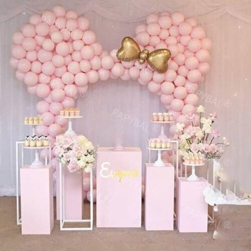 207pcs Baby Pink Arch Garland Balloons Kit DIY Gold Chrome Metallic Baloon Birthday Party Backdrop Decors Baby Shower Globo Gift
