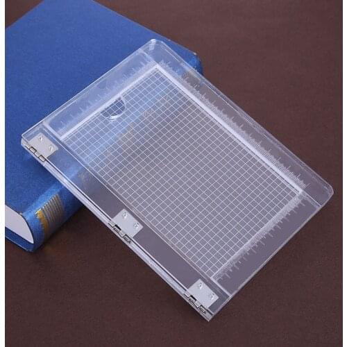 25.5 X 21cm Clear Acrylic Stamp Block Stamping Positioning Tool for Scrapbooking DIY Craft Gift card Folding Plate Tools