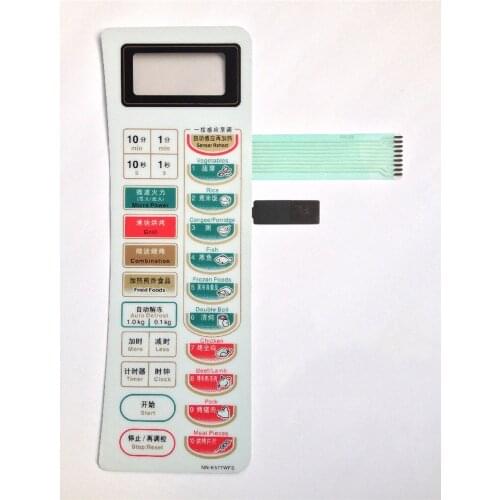 Replacement NN-K577WFS Touch Button Microwave Membrane Panel Touch Switch for Microwave Oven Repair Parts