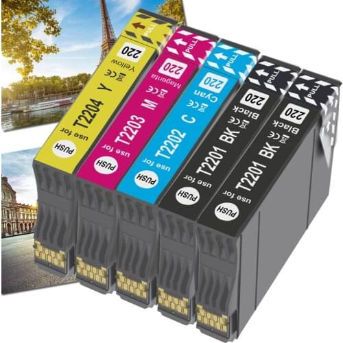 Bada 5 Compatible Epson T220 XL Ink cartridge For Epson WorkForce WF 2650 WF-2630 WF-2660 WF-2750 WF-2760 XP-320 XP-420 XP-424