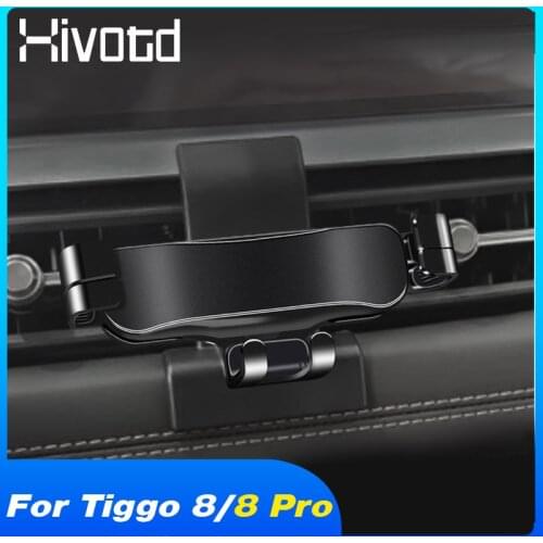 Hivotd Phone Stand Holder Bracket GPS Navigation Support Car Mount Interior Accessories For Chery Tiggo 8 /Tiggo 8 Pro 2018-2021