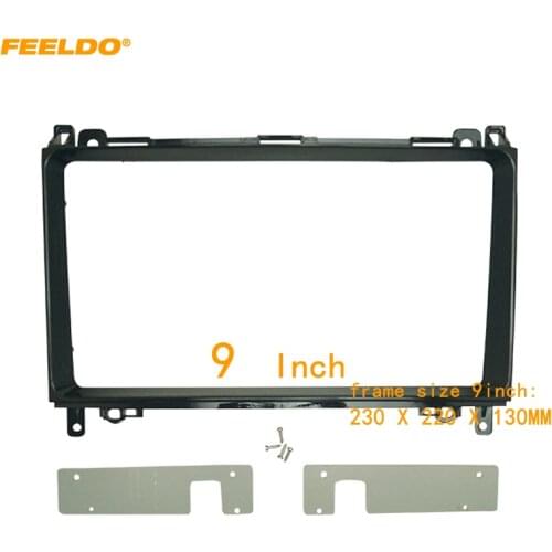 FEELDO Car 2Din Stereo Fascia Frame Adapter For Mercedes Benz B200/Vito/Sprinter/Viano 9" Big Screen Dash Panel Frame Fitting