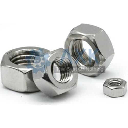 5Pcs 304 Stainless Steel US Standard American Form Hex Nut UNC Hexagon Nuts 1/2 1/4 3/4 3/8 5/16 5/8 7/16 4# 6# 8# 10# 12
