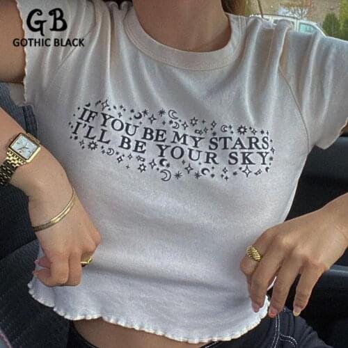 Женские хлопковые футболки Gothic Black China At AliExpress